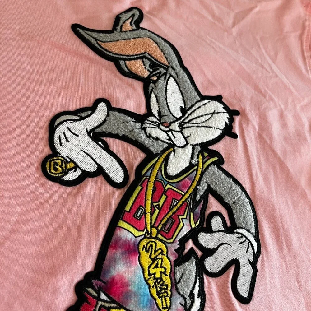 Looney Tunes Bugs Bunny Raised Hit XL Pink Rare Find Great Condition - Picture 2 of 9